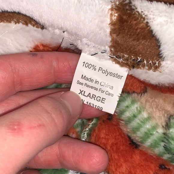 Style 5 NWT holiday forest friends fleece plush sleep pants size XL - Picture 3 of 3